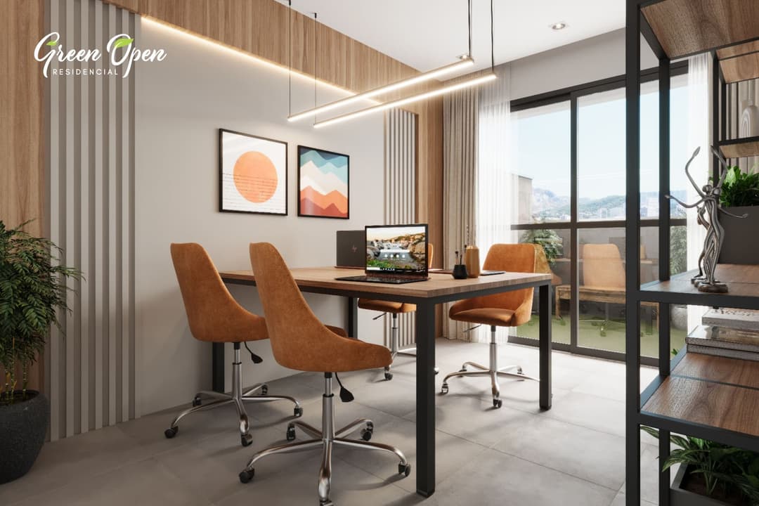 Lazer: Espaço coworking com terraço